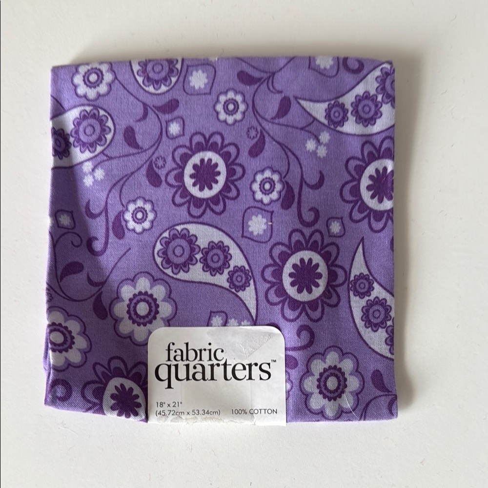 Purple Floral Cotton Fabric